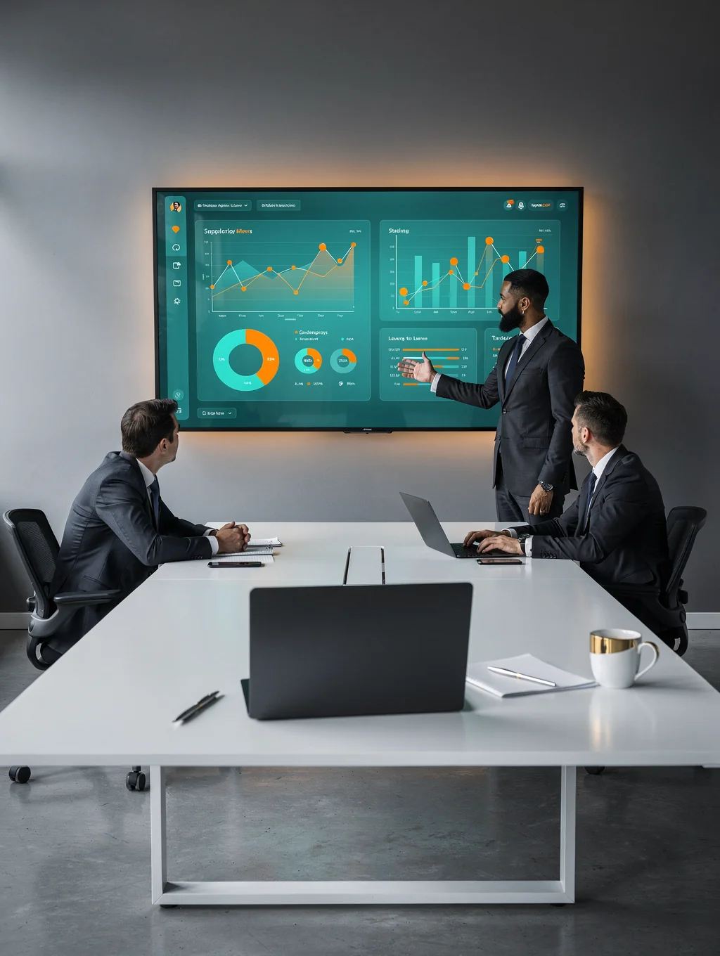 AI strategy session with digital workforce planning